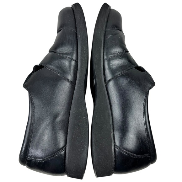 Propét Women's 9.5 Extra Wide Black Leather Fisherman Sandals Buckle Strap - Picture 3 of 14